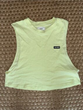 NWOT JOAH BROWN Women's Cropped Muscle Tank — Light Lime
